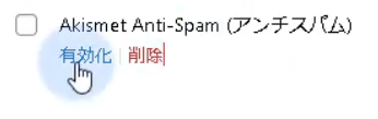 Akismet Anti Spam設定